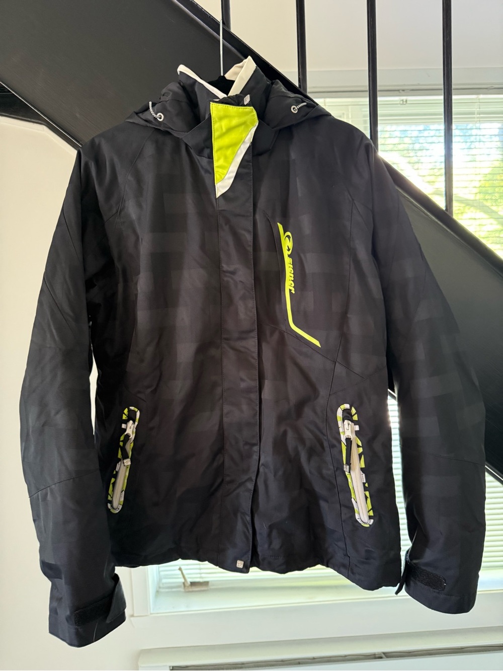 Black Jacket with Neon Yellow Trim